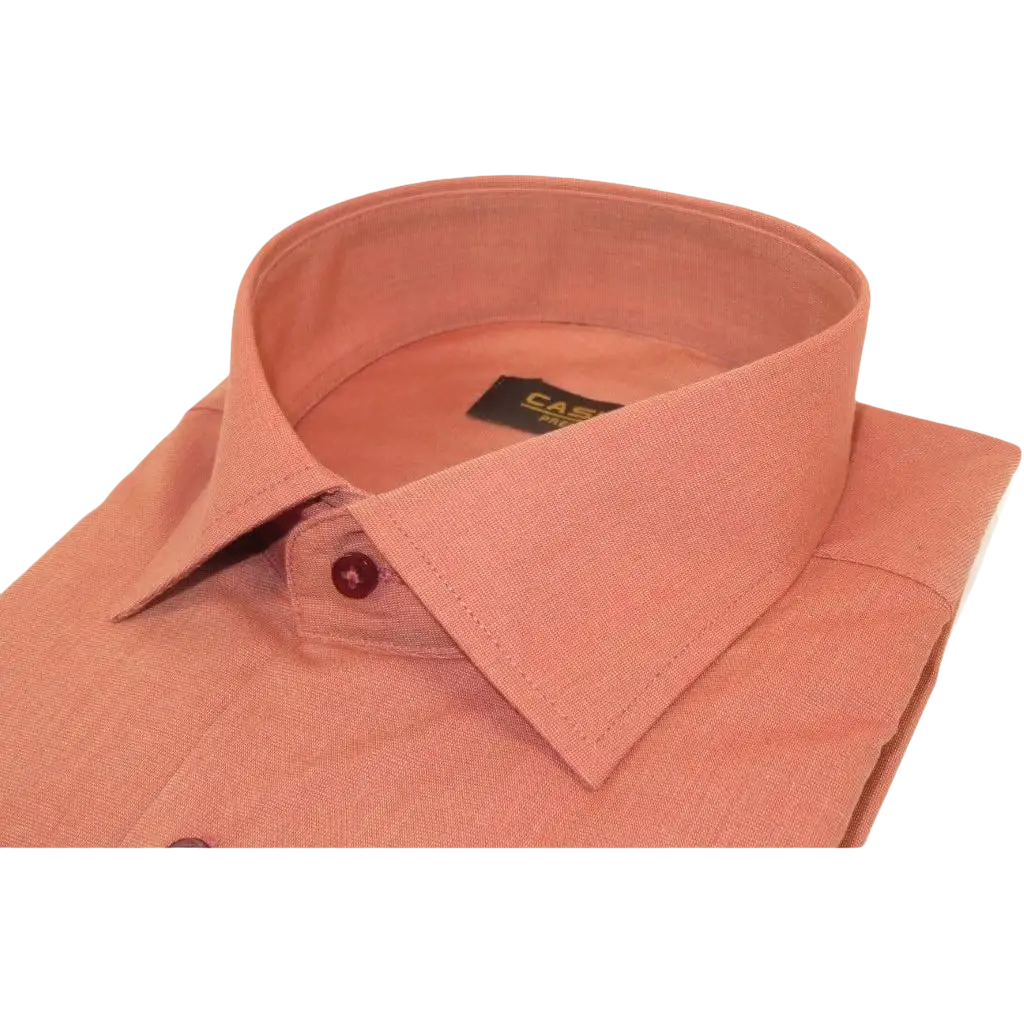 Men's Shirt Hankie CASILA Turkey Cotton Blend Long Sleeves 501770-50 Rust