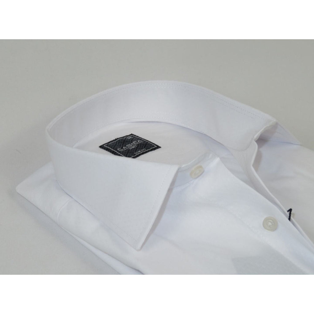 Men's Shirt Hankie CASILA Turkey Cotton Blend Long Sleeves 501800-01 White