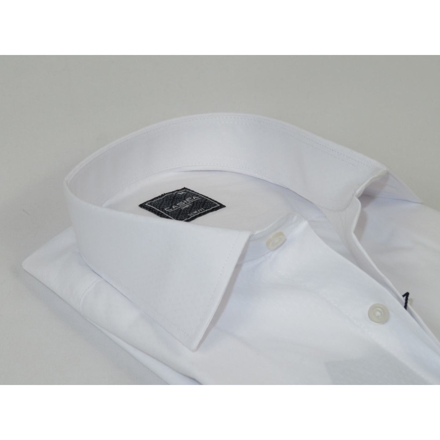 Men's Shirt Hankie CASILA Turkey Cotton Blend Long Sleeves 501800-01 White