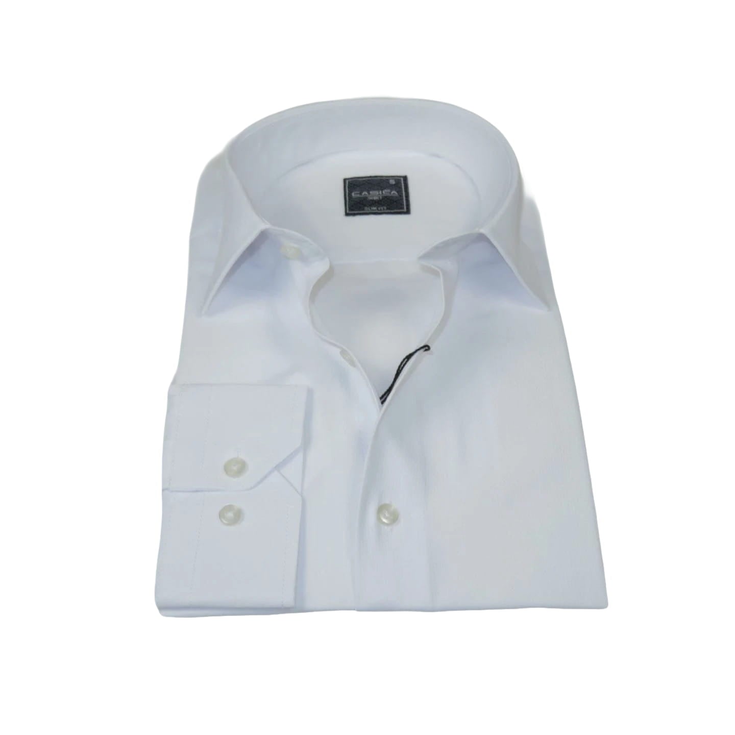 Men's Shirt By CASILA Turkey Cotton Blend Long Sleeves 501870-01 White Pique