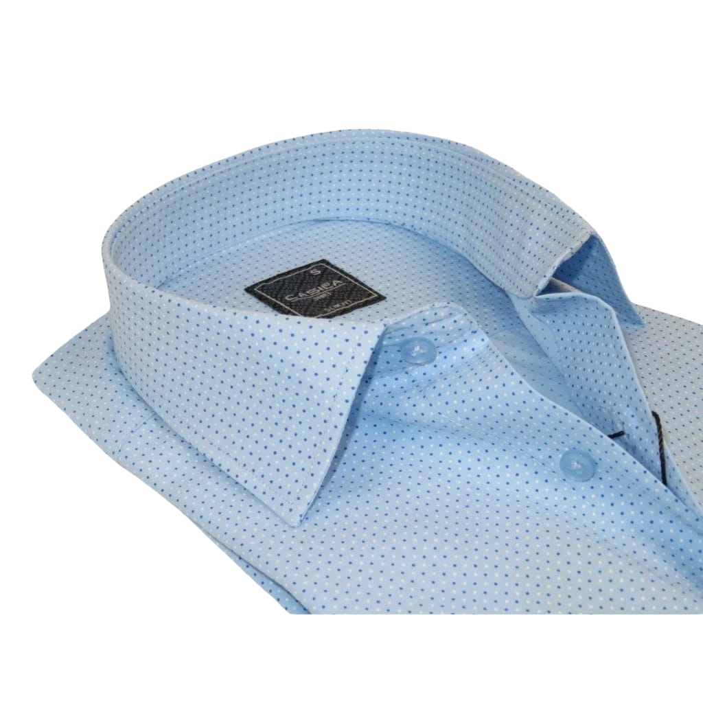 Men's Shirt Hankie CASILA Turkey Cotton Blend 501880-04 Blue Dots