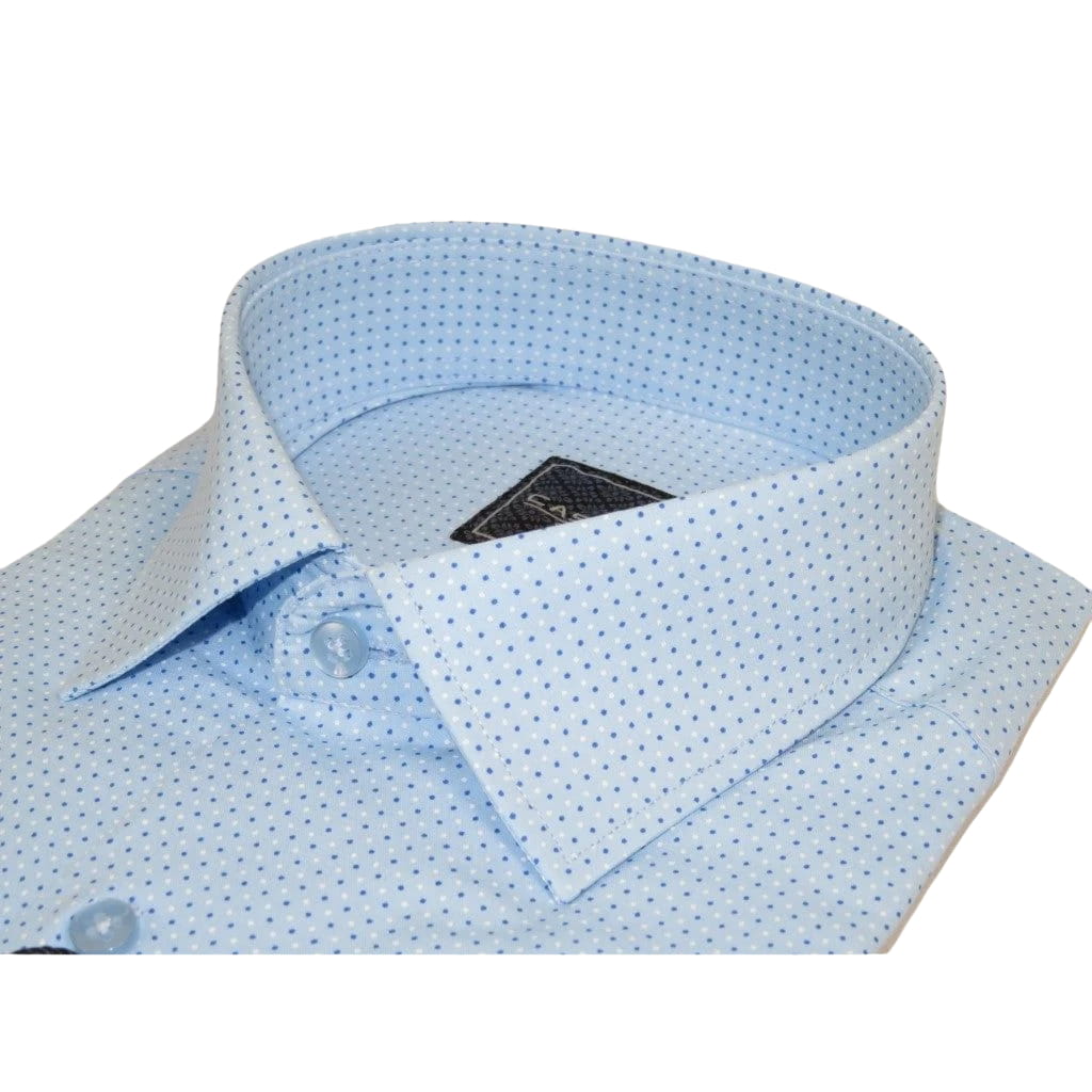 Men's Shirt Hankie CASILA Turkey Cotton Blend 501880-04 Blue Dots
