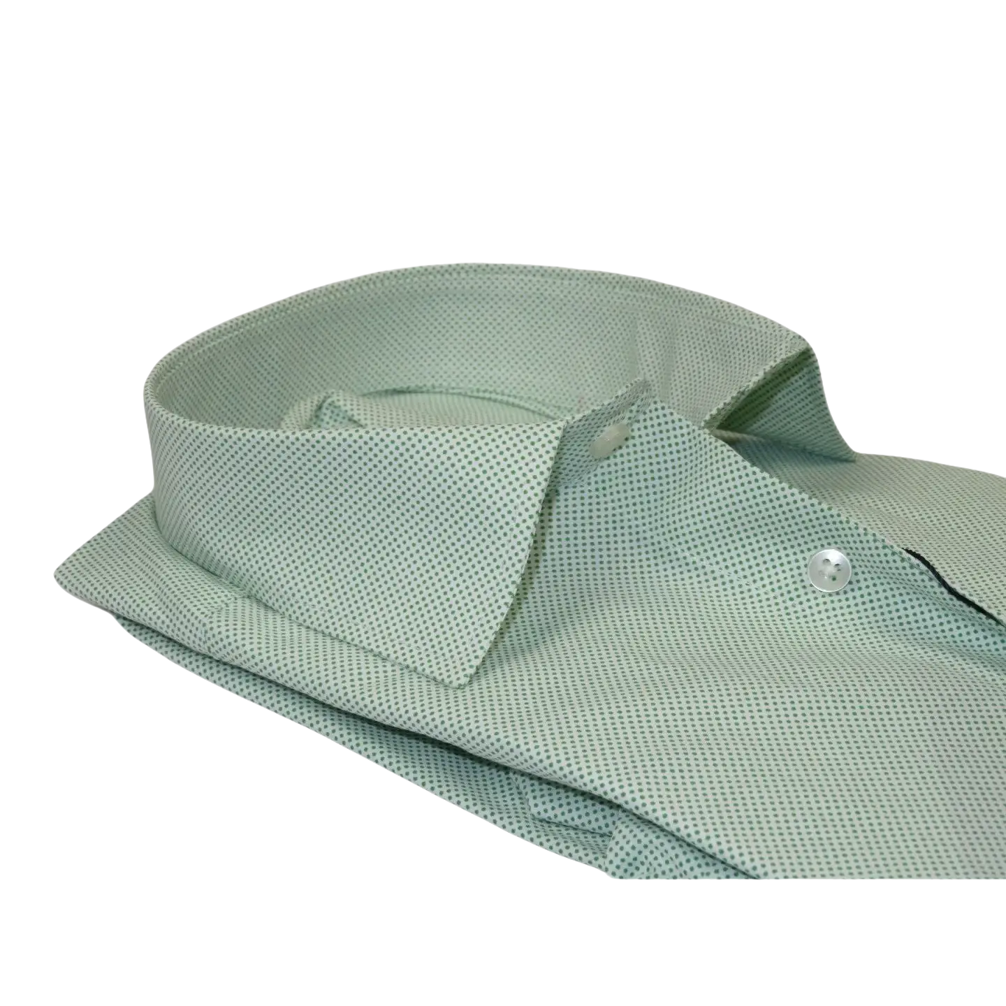 Men's Shirt, Hankie CASILA Turkey Cotton Blend 501970-07 Polka Dots Green