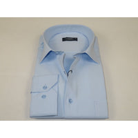 Men's Shirt CASILA Turkey Cotton Blend Long Sleeves 501990-12 Blue Pin Dots