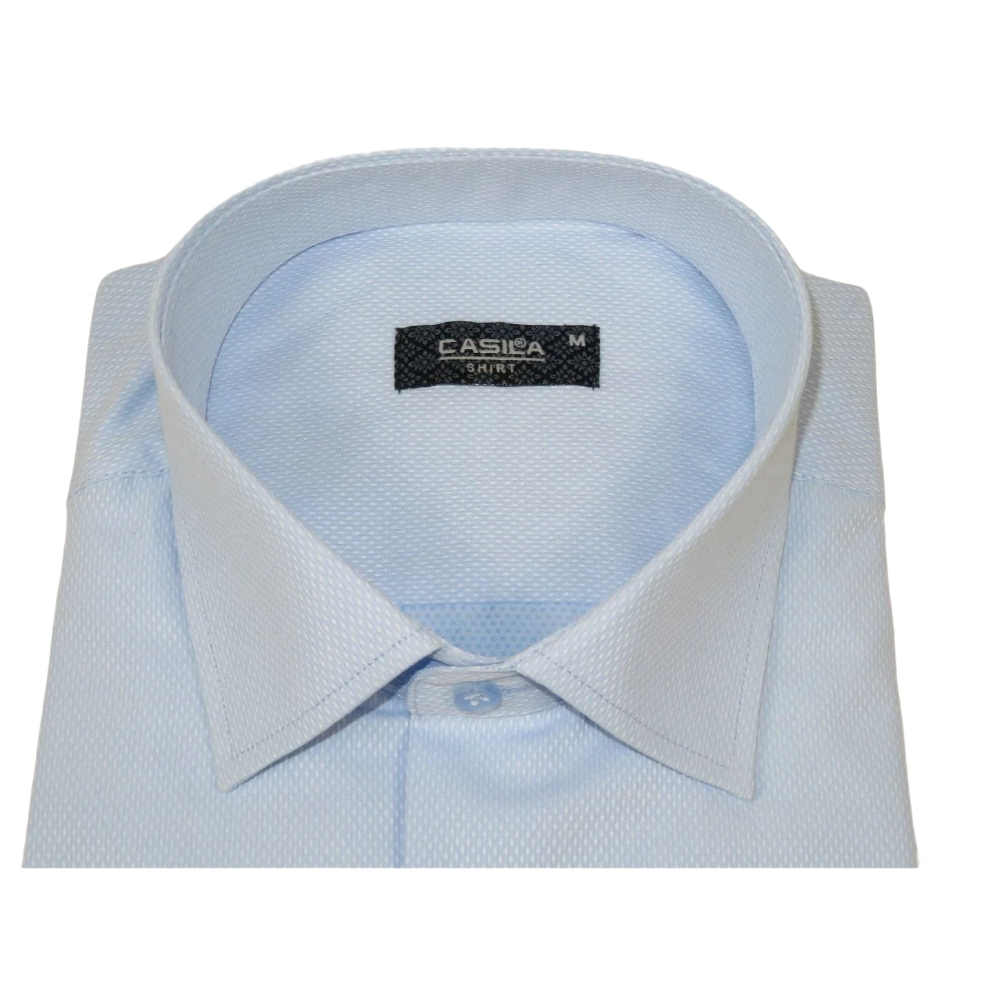 Men's Shirt CASILA Turkey Cotton Blend Long Sleeves 501990-12 Blue Pin Dots