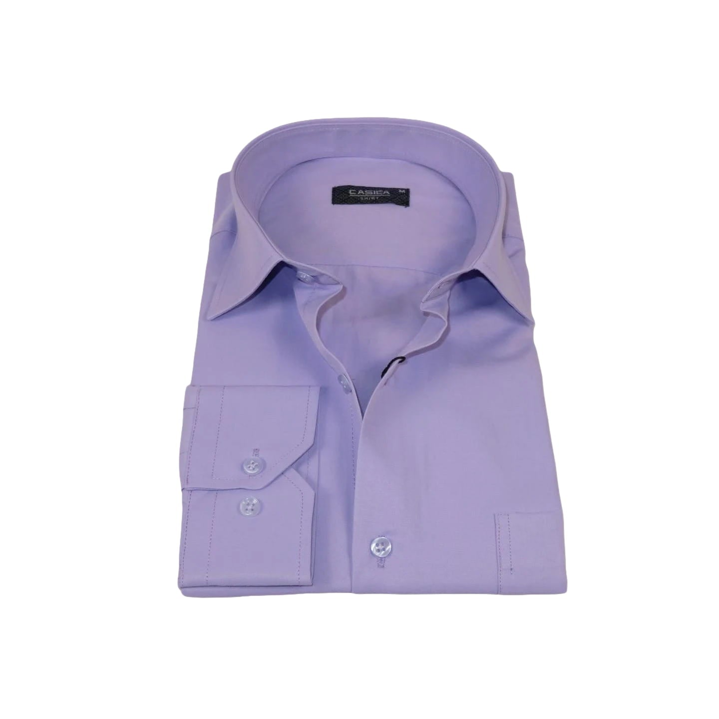 Men's Shirt By CASILA Turkey Cotton Blend Long Sleeves 502000-10 Solid Lavender