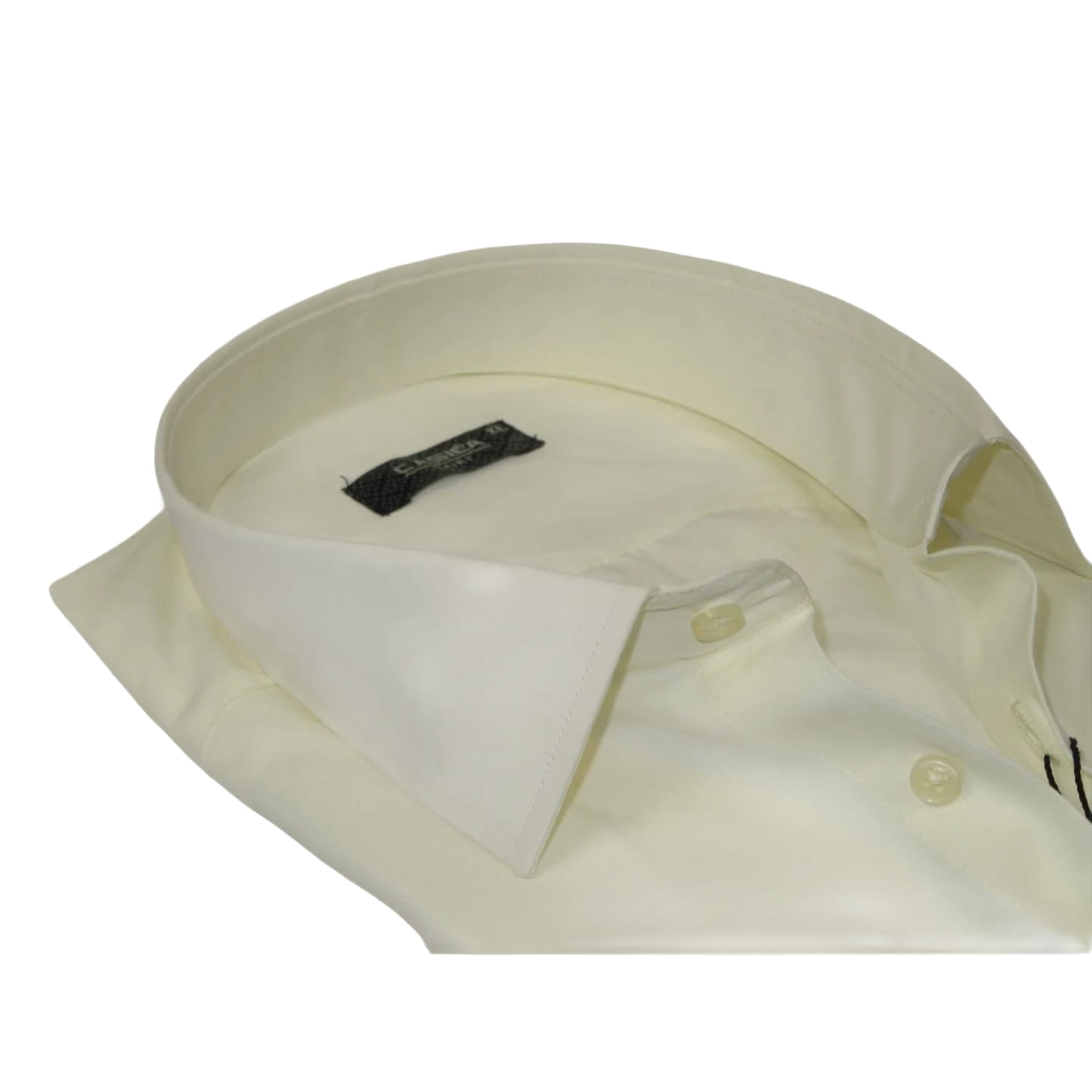 Men's Shirt By CASILA Turkey Cotton Blend Long Sleeves 502000-14 Solid Ivory