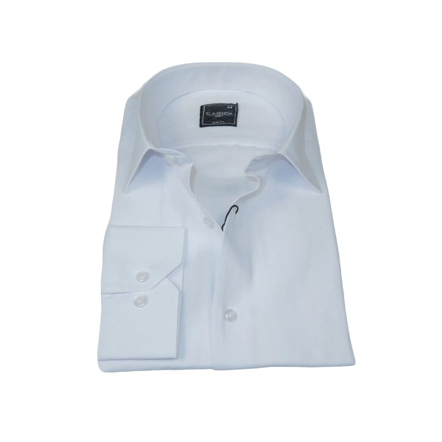 Men's Shirt By CASILA Turkey Cotton Blend Long Sleeves 502020-05 White Textured