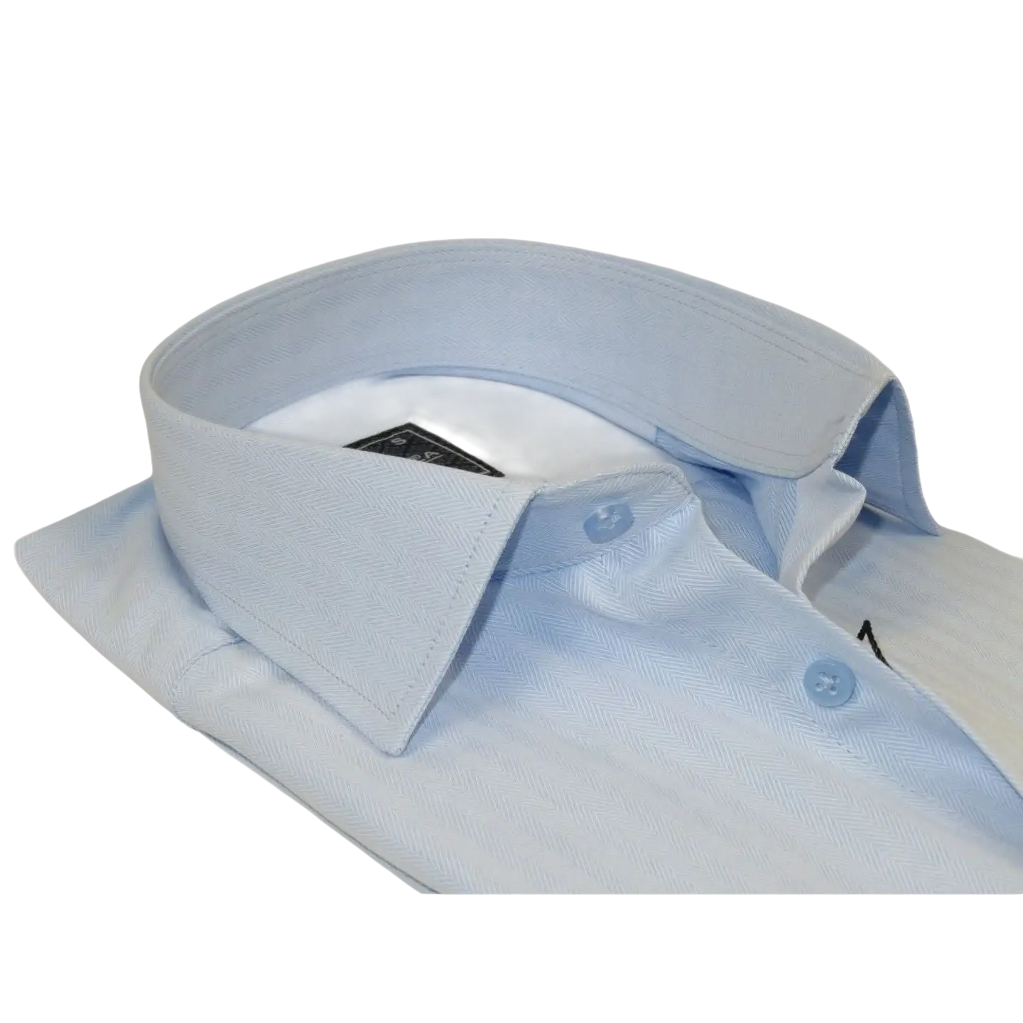 Men's Shirt, Hankie CASILA Turkey Cotton Blend 502020-10 Blue Herringbone