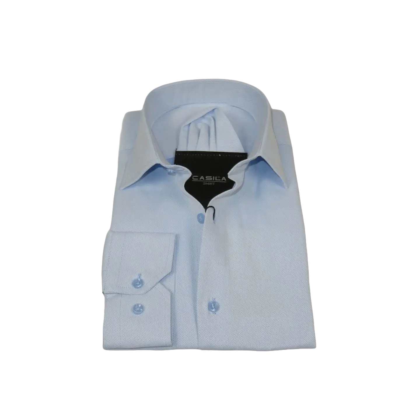 Men's Shirt, Hankie CASILA Turkey Cotton Blend Long Sleeves 502050-08 Blue Pique