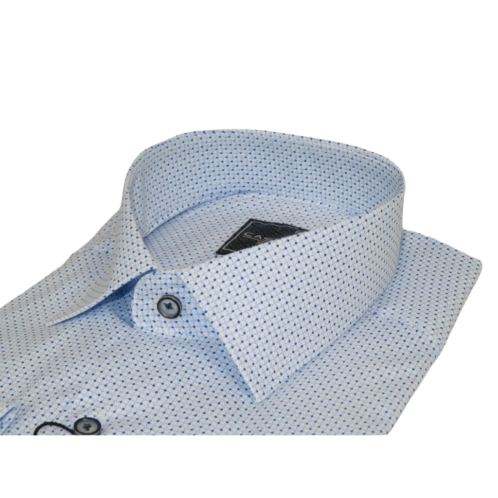 Men's Shirt Hankie By CASILA Turkey Cotton Blend 502100-05 Blue Dots