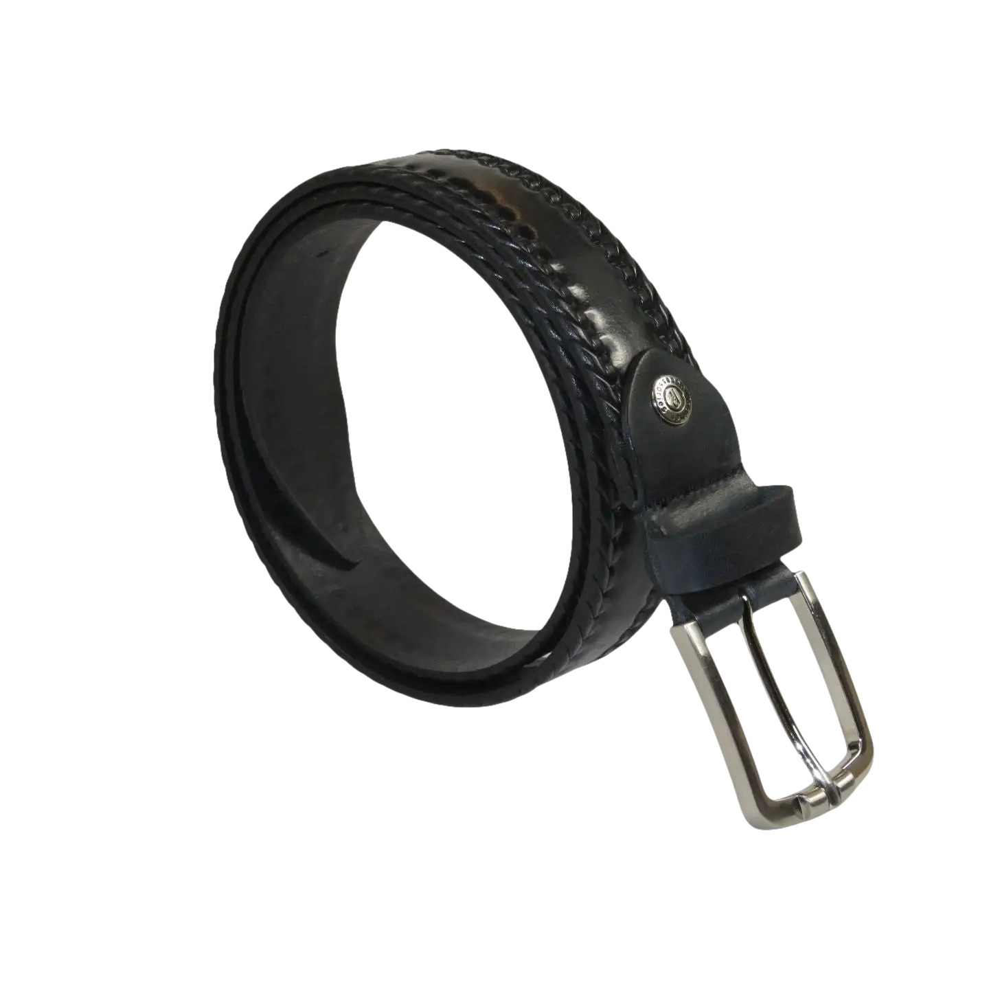 Men's Belt By PICCODER Turkey Genuine Leather Stitched 5021 Black