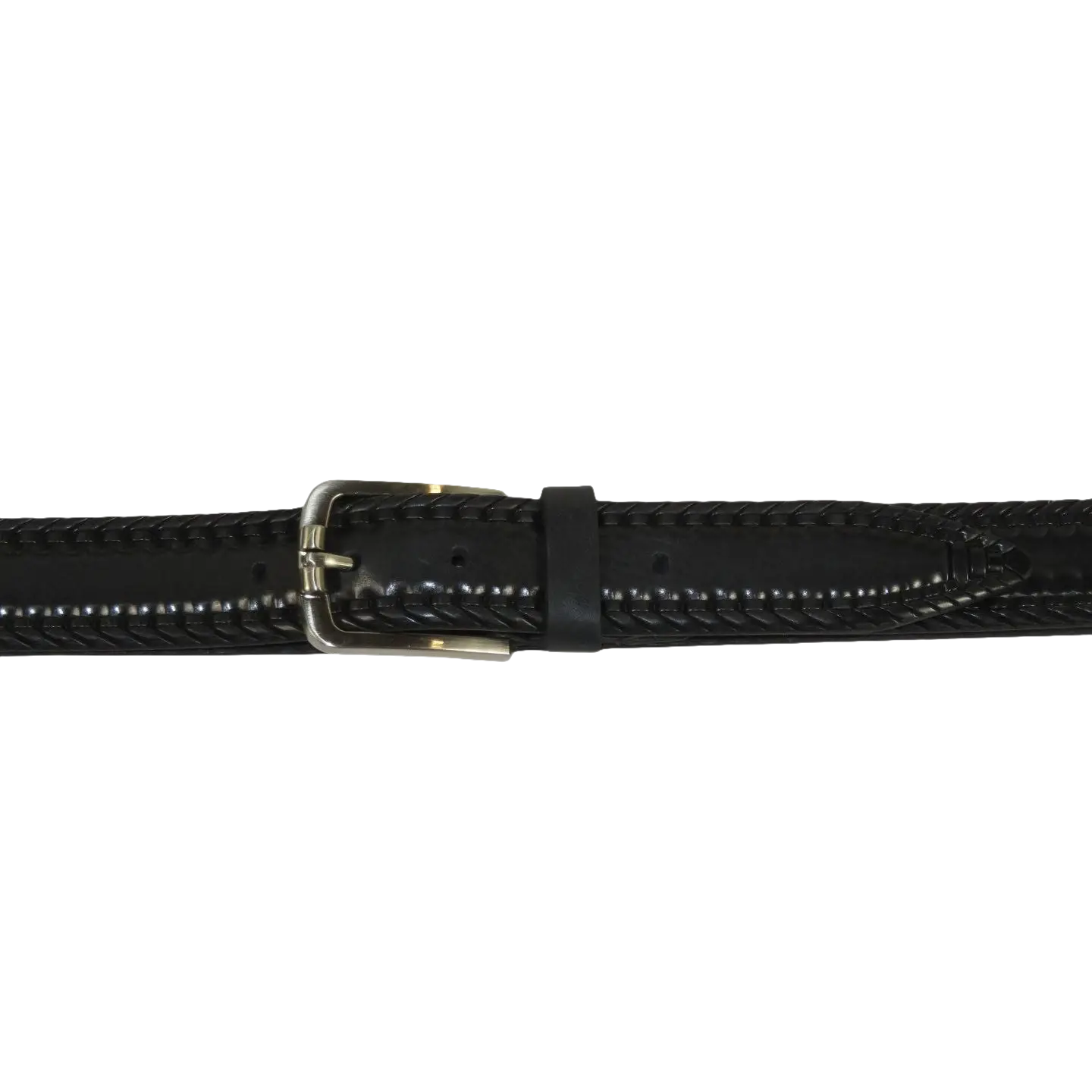 Men's Belt By PICCODER Turkey Genuine Leather Stitched 5021 Black