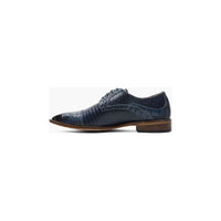 Stacy Adams Tedesco Cap Toe Oxford Lizard Leather Dress Shoes Blue 25630-400