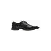 Stacy Adams Tedesco Cap Toe Oxford Lizard Leather Dress Shoes Black 25630-001