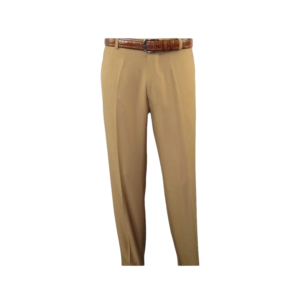 Men Silversilk 2pc Fancy walking leisure suit Italian woven knits 4407 Cafe Tan