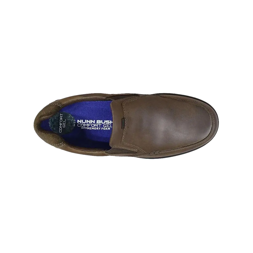 Men's Nunn Bush Cam Moc Toe Slip On Walking Shoes Brown CH 84696-215