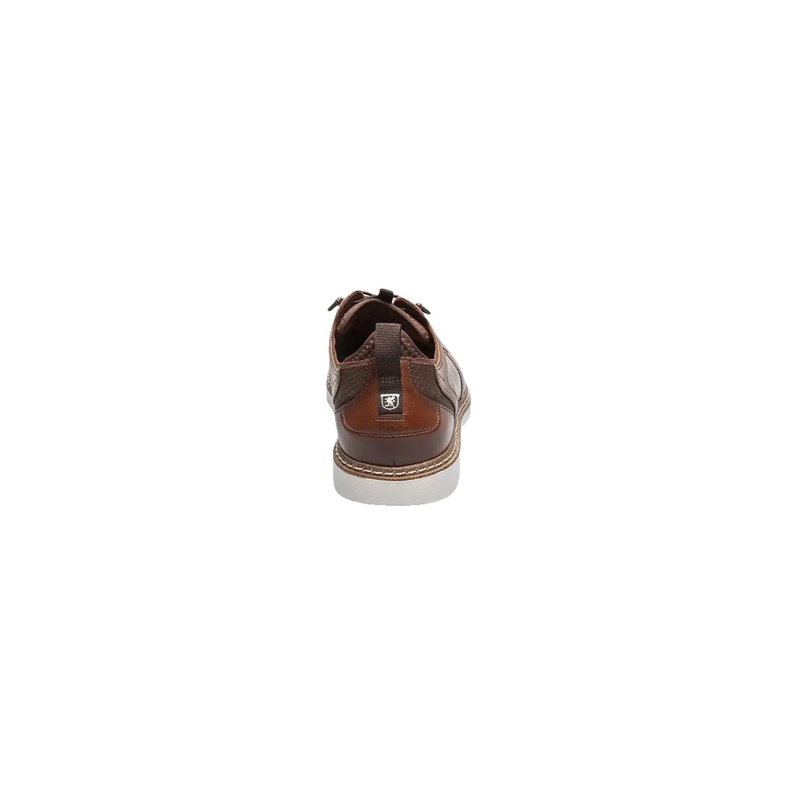 25662-221 Stacy Adams Sync Plain Toe Elastic Lace Up Sneaker Leather Cognac