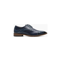 Stacy Adams Tedesco Cap Toe Oxford Lizard Leather Dress Shoes Blue 25630-400