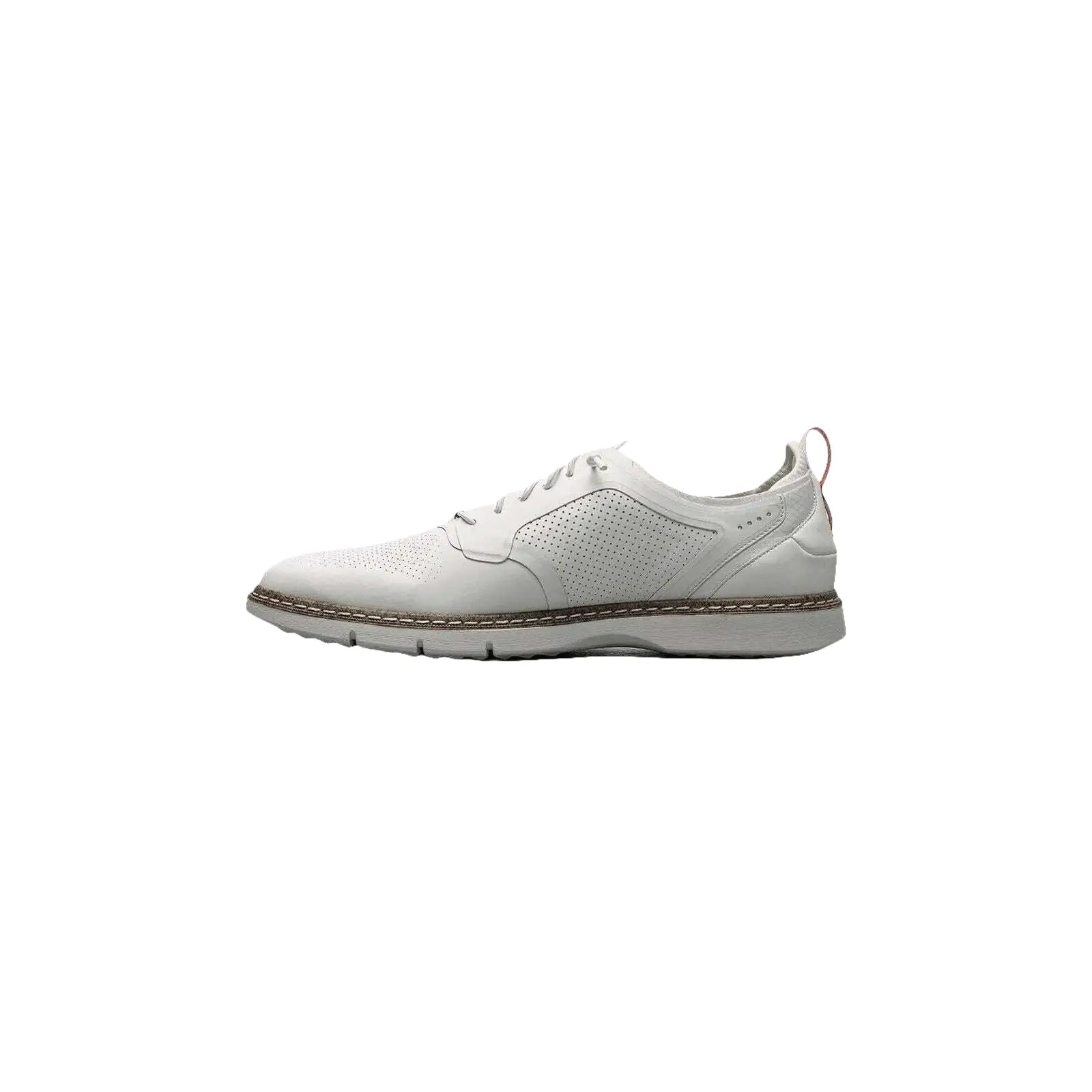 25518-100 Stacy Adams Synchro Plain Toe Elastic Lace Up Sneaker Shoes White