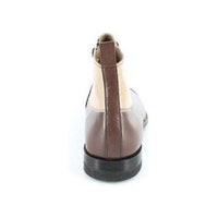 Men Stacy Adams High Top Boot Madison Biscuit Toe Brown Taupe Side Zip 00026-249
