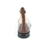 Men Stacy Adams High Top Boot Madison Biscuit Toe Brown Taupe Side Zip 00026-249