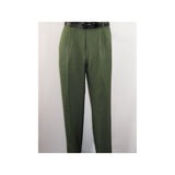 Men 2pc Walking Leisure Suit Short Sleeves By DREAMS 256-04 Solid Olive Green