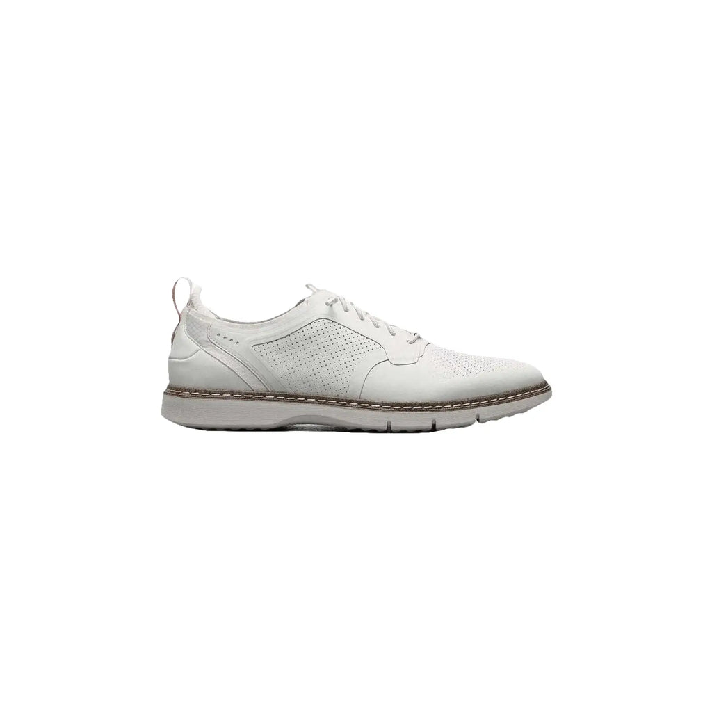 25518-100 Stacy Adams Synchro Plain Toe Elastic Lace Up Sneaker Shoes White