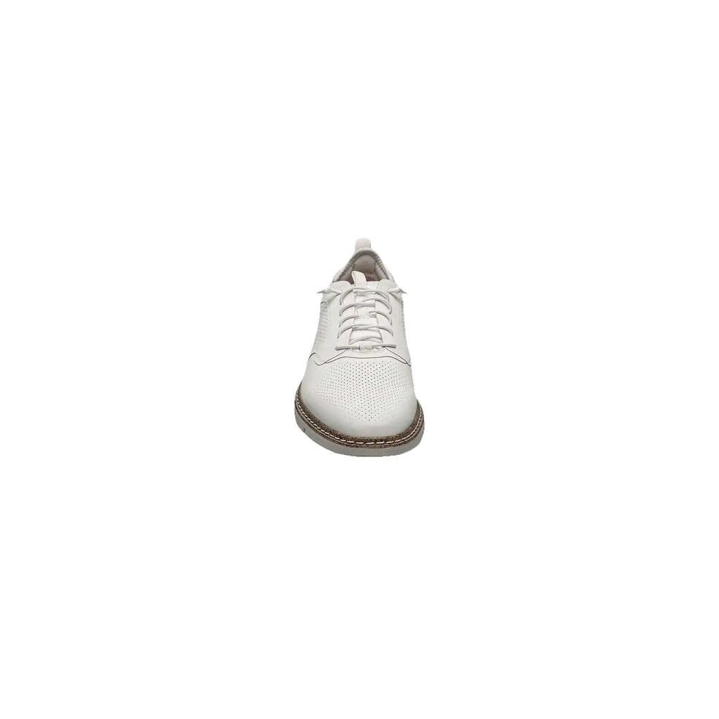 25518-100 Stacy Adams Synchro Plain Toe Elastic Lace Up Sneaker Shoes White