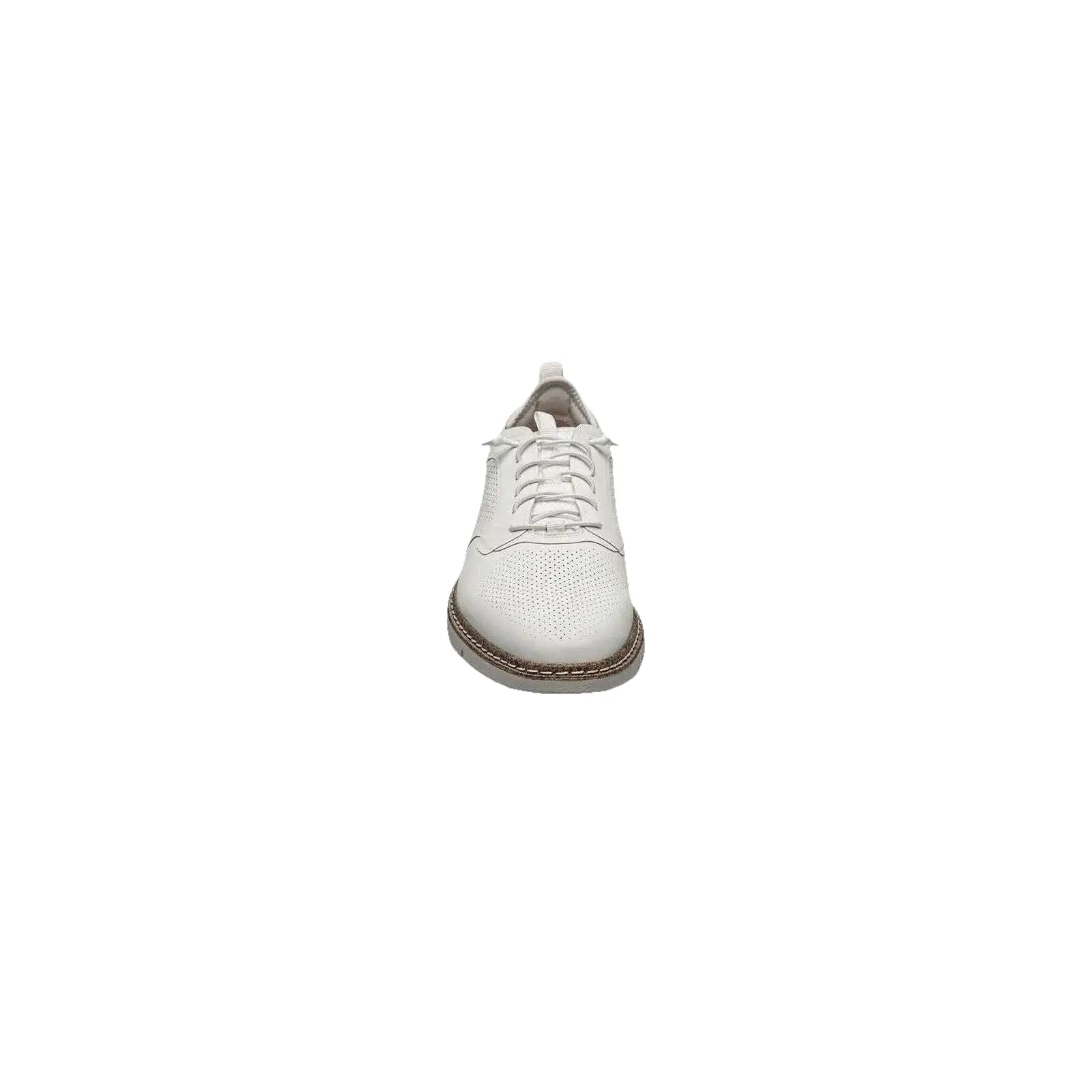 25518-100 Stacy Adams Synchro Plain Toe Elastic Lace Up Sneaker Shoes White