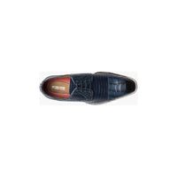 Stacy Adams Tedesco Cap Toe Oxford Lizard Leather Dress Shoes Blue 25630-400