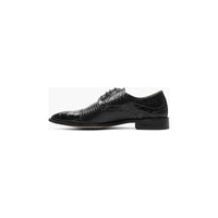 Stacy Adams Tedesco Cap Toe Oxford Lizard Leather Dress Shoes Black 25630-001