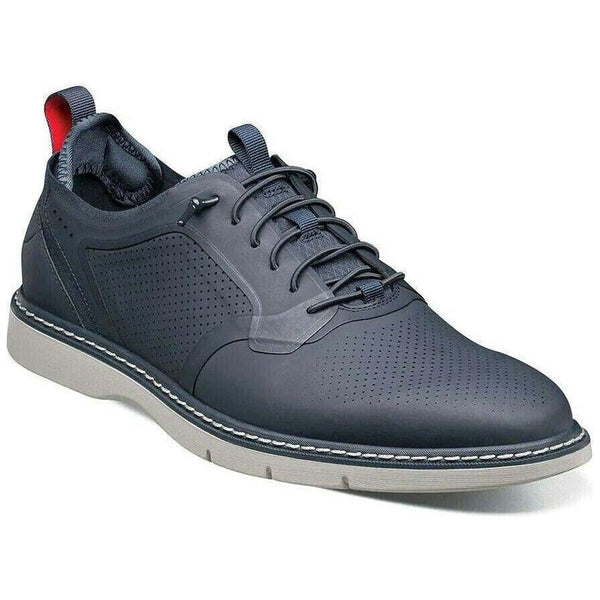 Stacy Adams Synchro Plain Toe Elastic Lace Up Sneaker Navy Shoes 25518-410