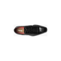 Stacy Adams Tedesco Cap Toe Oxford Lizard Leather Dress Shoes Black 25630-001