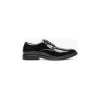 Nunn Bush Centro Formal Flex Plain Toe Oxford Tux Shoes Black Patent 85045-004