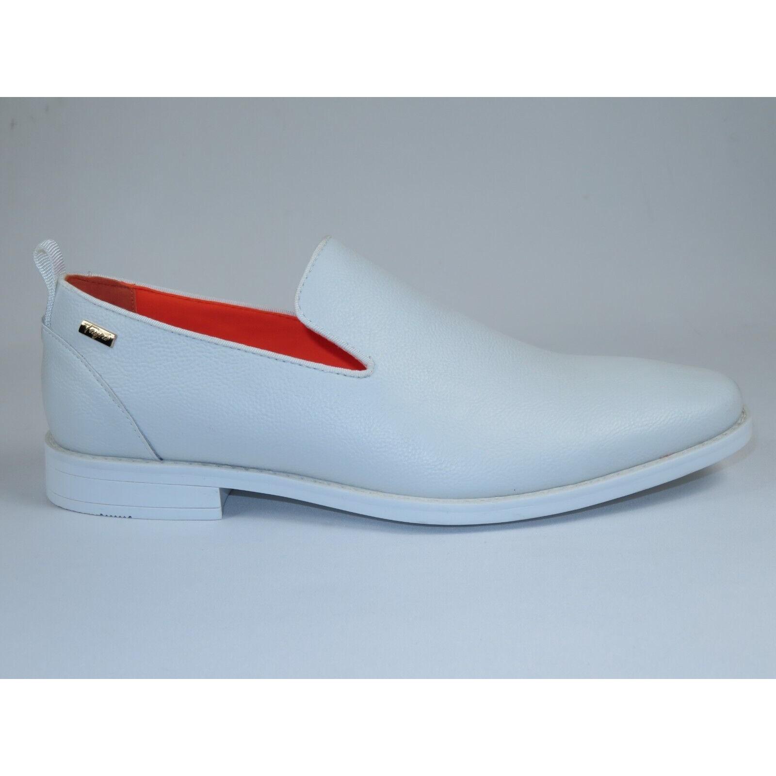 Men Tayno Dressy Casual Soft Leather Comfortable Slip on Loafer #ALPHA L White