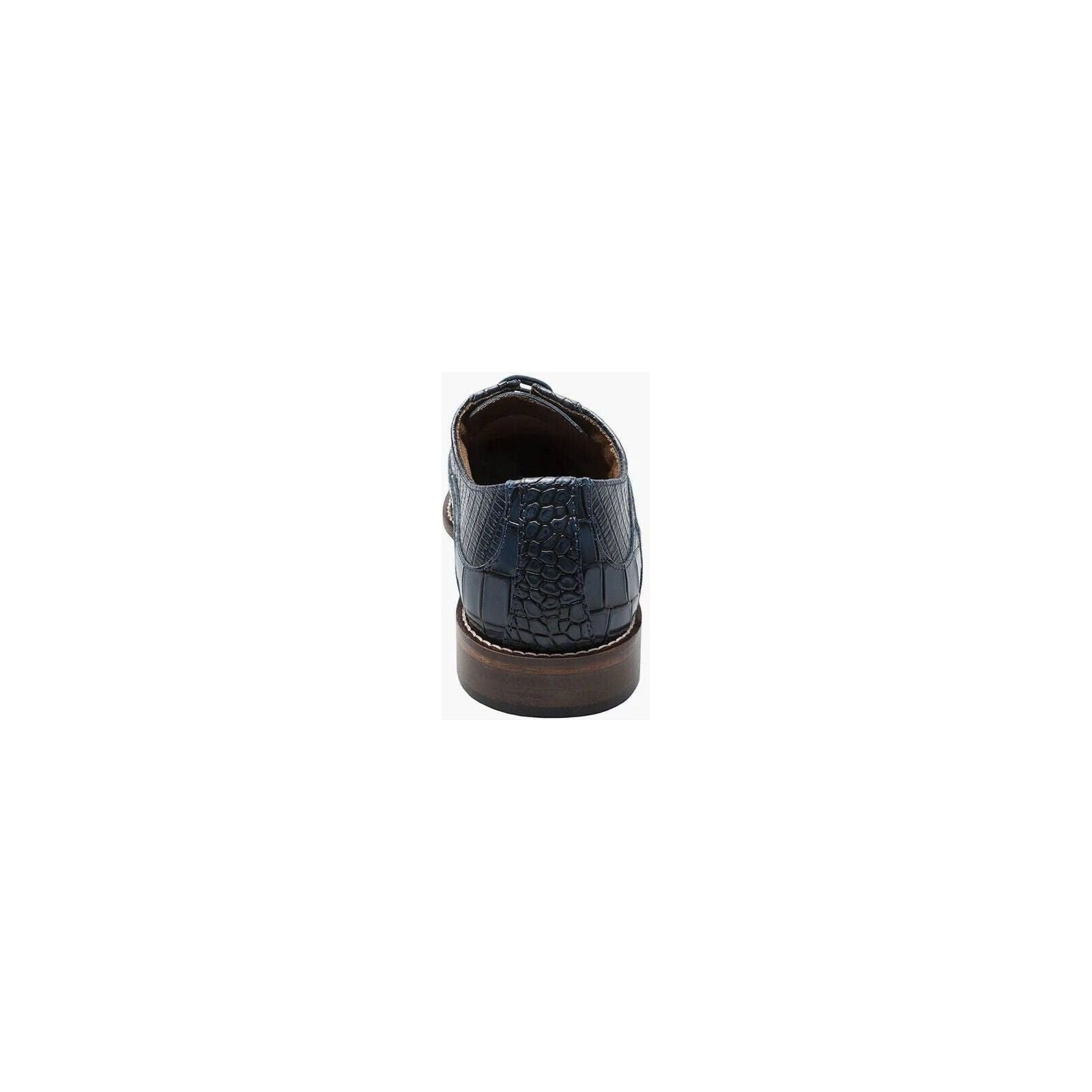 Stacy Adams Tedesco Cap Toe Oxford Lizard Leather Dress Shoes Blue 25630-400