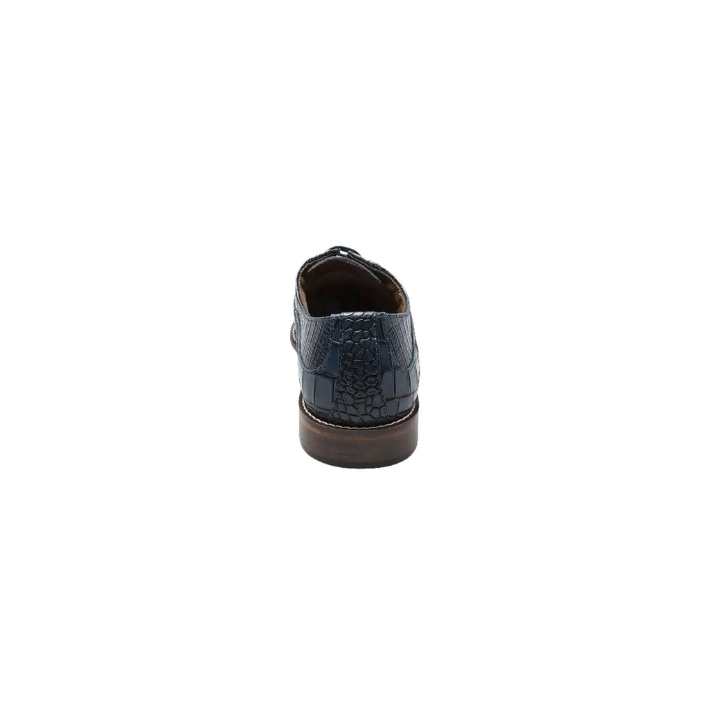 25630-400 Stacy Adams Tedesco Cap Toe Oxford Lizard Leather Dress Shoes Blue