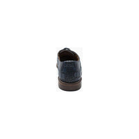 Stacy Adams Tedesco Cap Toe Oxford Lizard Leather Dress Shoes Blue 25630-400