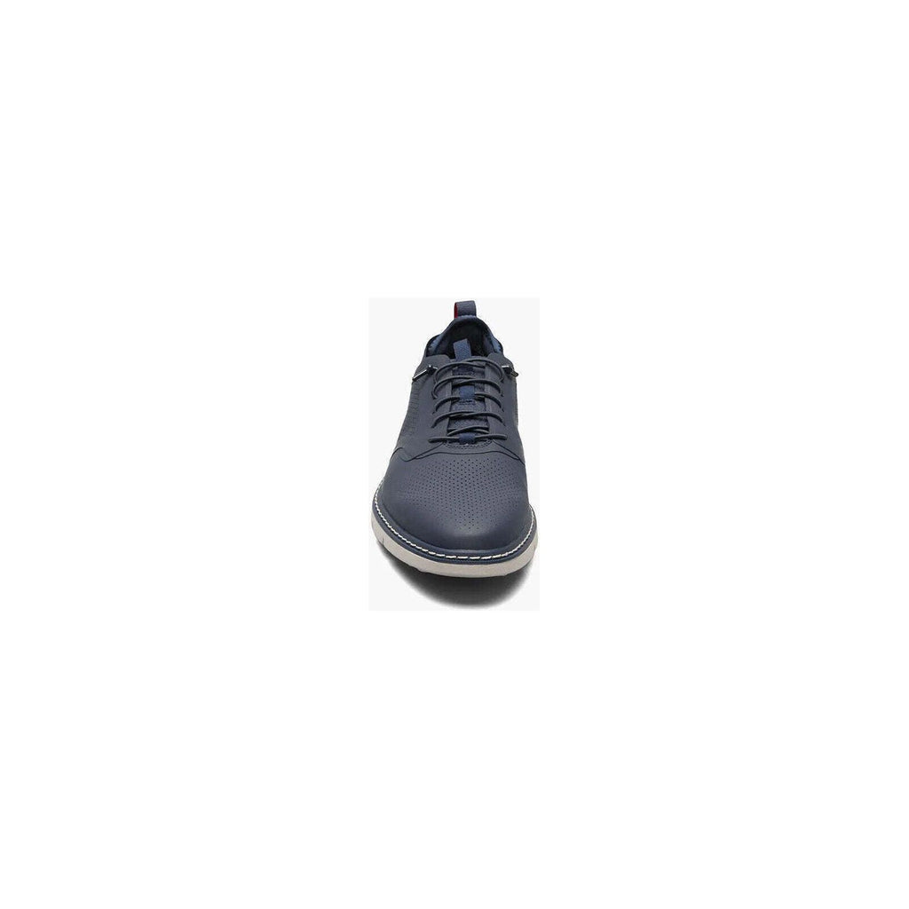 Stacy Adams Synchro Plain Toe Elastic Lace Up Sneaker Navy Shoes 25518-410