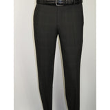 Men Suit BERLUSCONI Turkey Italian Wool 180's Single Breasted 623-01 Black Plaid