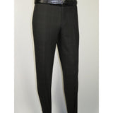 Men Suit BERLUSCONI Turkey Italian Wool 180's Single Breasted 623-01 Black Plaid