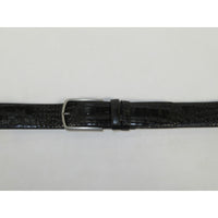 Men's Belt By PICCODER Turkey Genuine Leather Embossed Crocodile 8100 Black