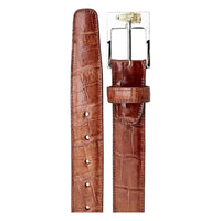 Men's Belvedere Genuine Alligator Belt Dressy Style 2008 Cognac