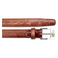 Men's Belvedere Genuine Alligator Belt Dressy Style 2008 Cognac