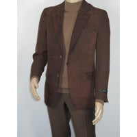 Men's Zacchi Sport Coat Patch Elbow Chenille Velveteen Bryan Cognac 74527