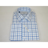 Men's Shirt Charles TYRWHITT Turkey 100% Cotton French Cuffs CHT-5 Blue Plaid
