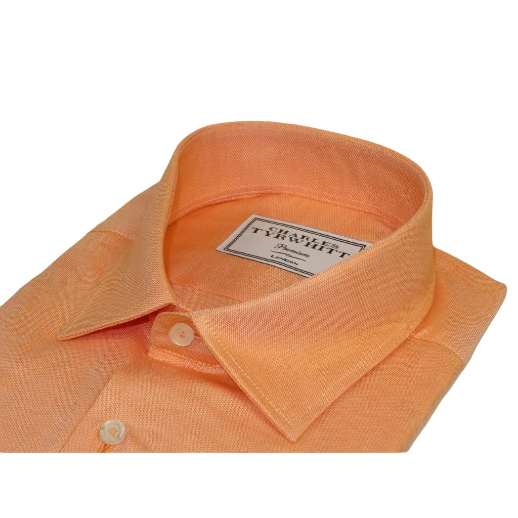 Men's Shirt Charles TYRWHITT Turkey 100% Cotton Spread Collar CHT-15 Peach
