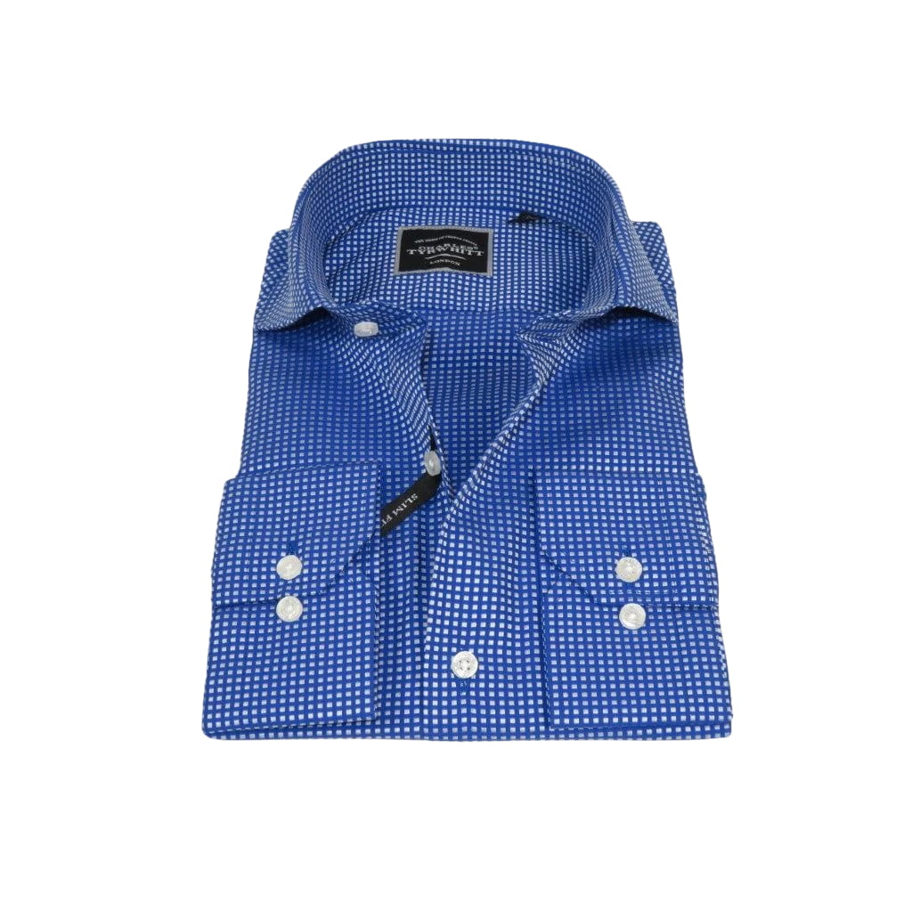Men's Shirt Charles TYRWHITT 100% Cotton Cut-away Collar CHT-27 Royal Blue