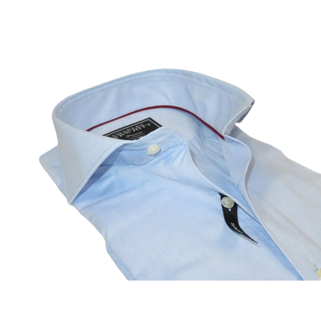 Men's Shirt Charles TYRWHITT Turkey 100% Cotton Cut-away Collar CHT-28 Blue